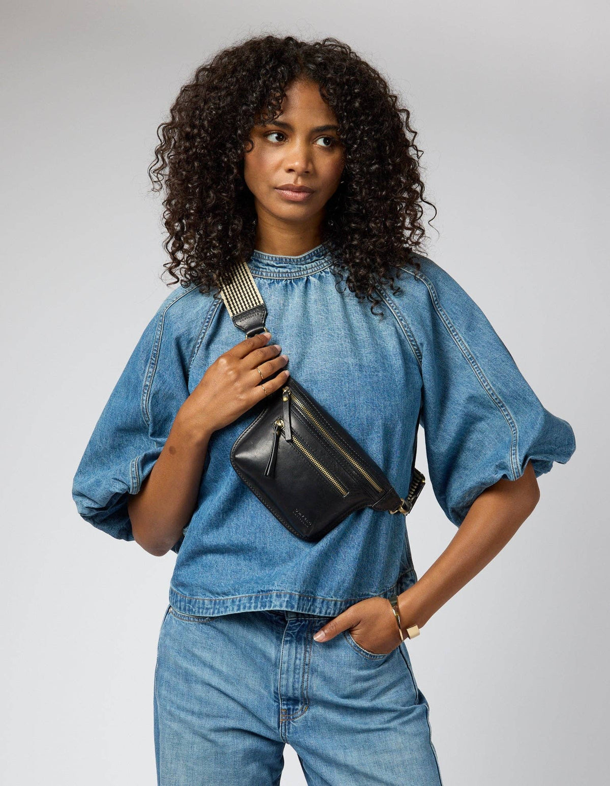 Beck's Bum Bag - Black Stromboli Leather