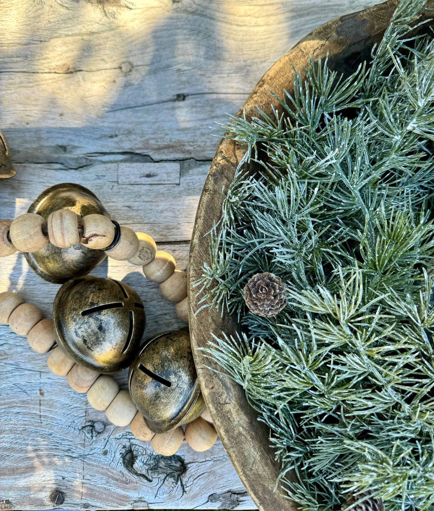 Faux Atlas Cedar Wreath w/ Natural Pinecones