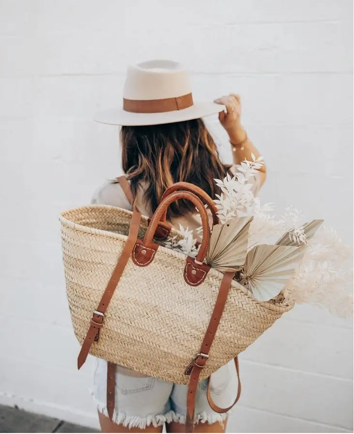 Straw Leather Bags - Mustard Seed Faith Co.