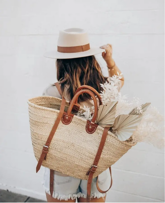 Straw Leather Bags - Mustard Seed Faith Co.