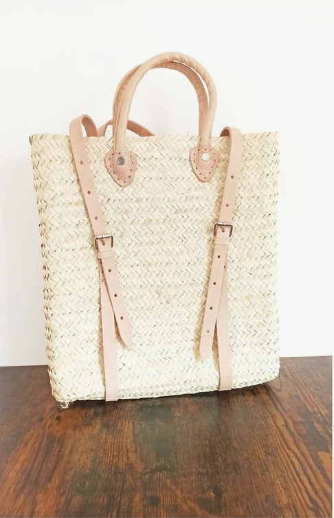 Straw Leather Bags - Mustard Seed Faith Co.