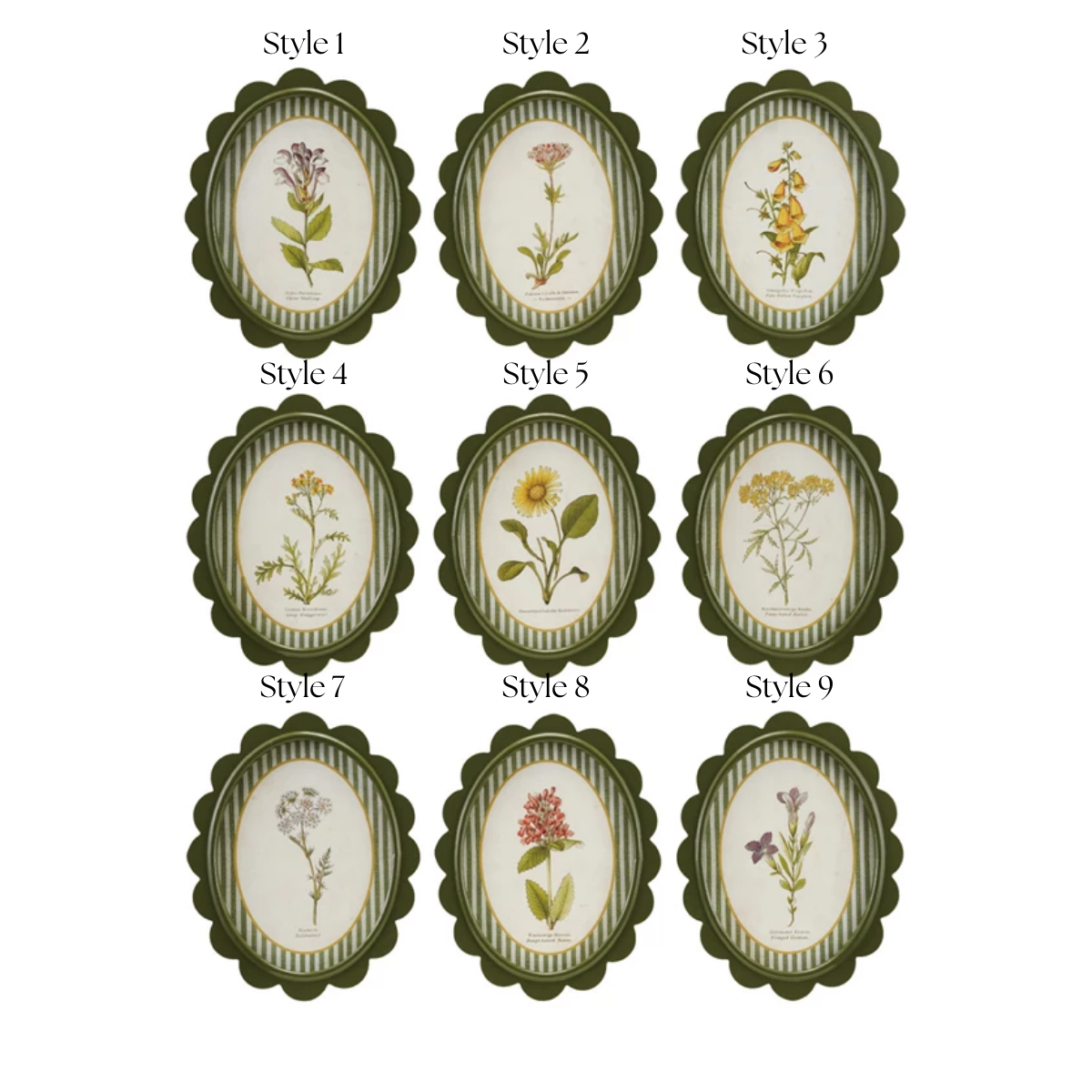 Striped Petal Scalloped Frame