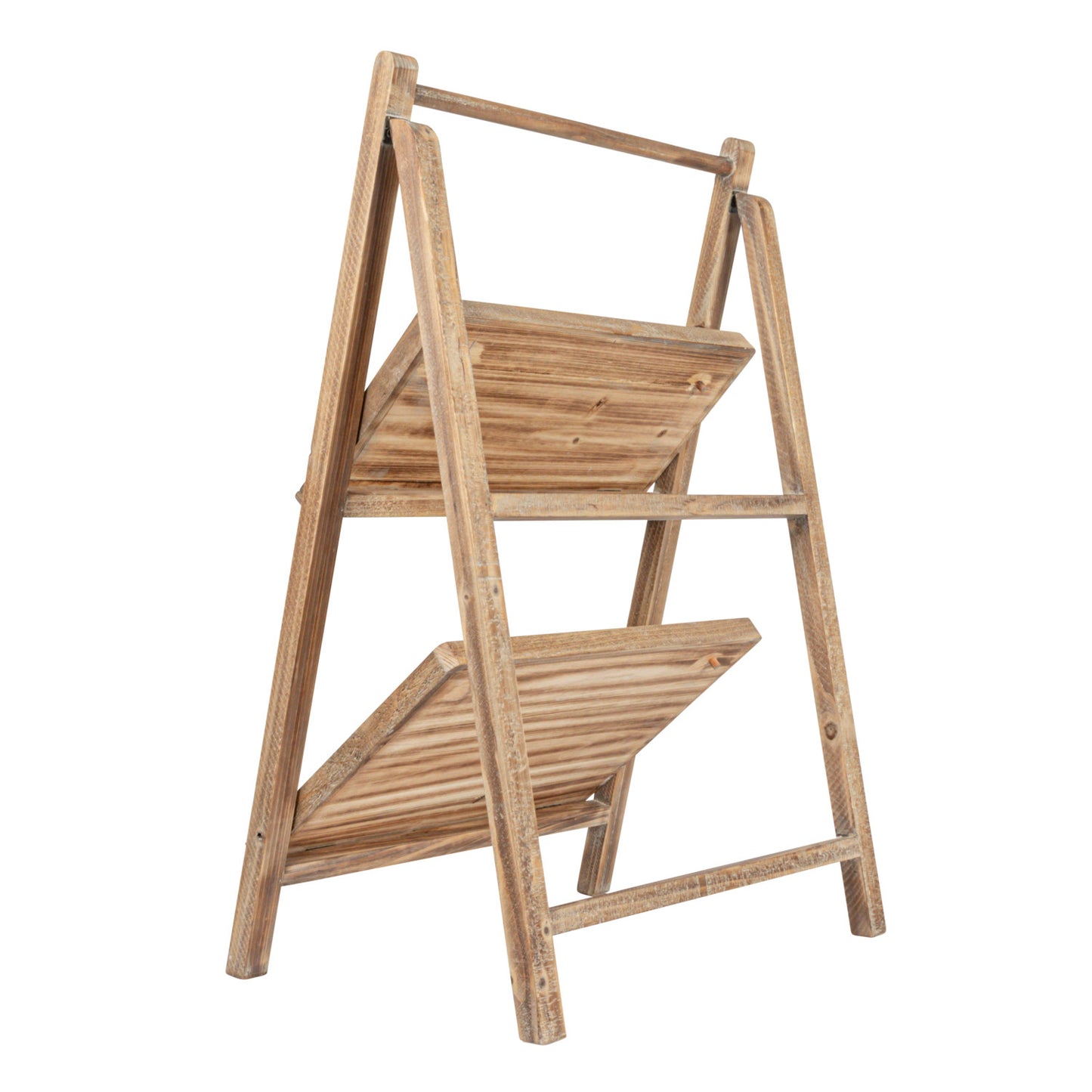 2-Tier Wood Folding Stand