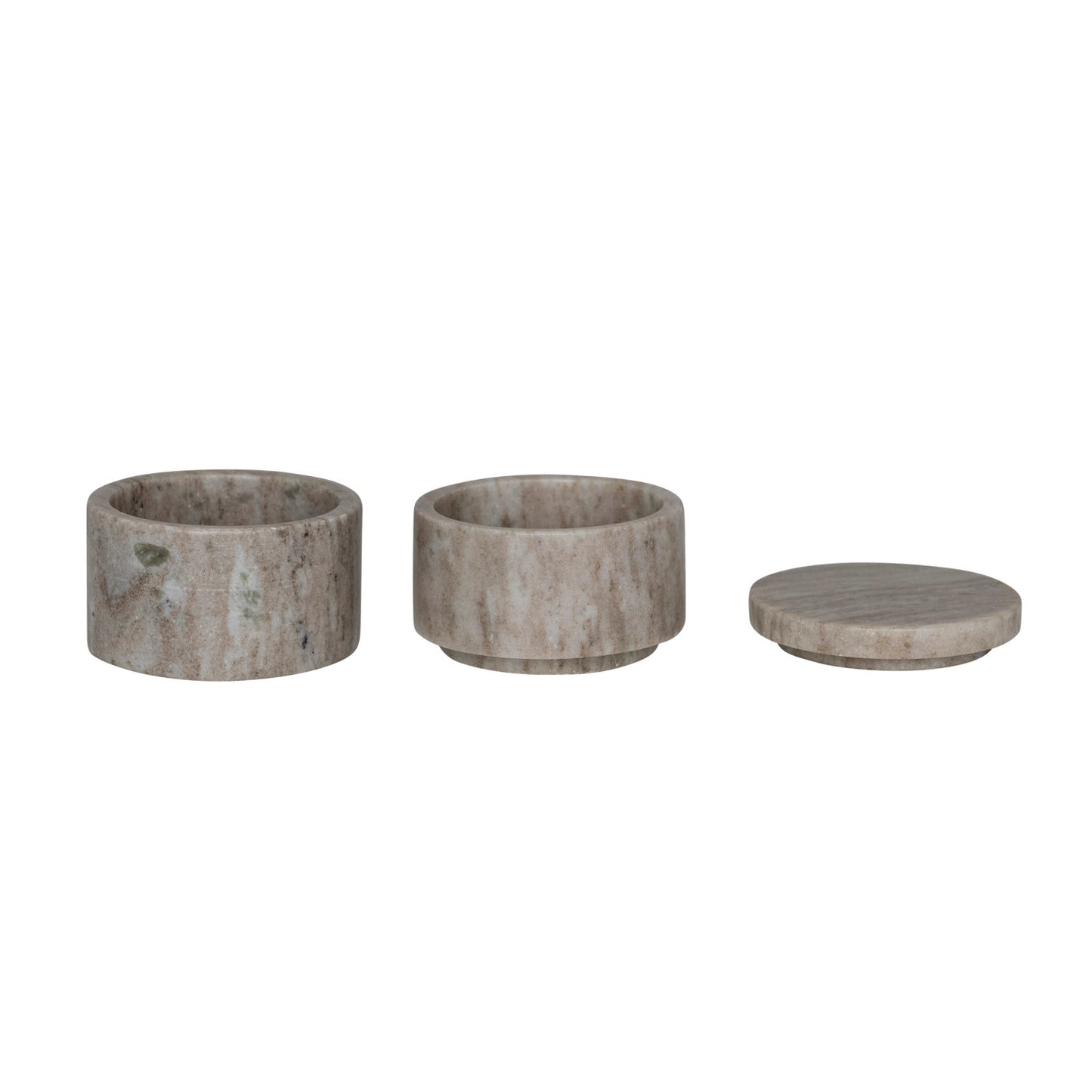 Marble Stackable Pinch Pots w/ Lid