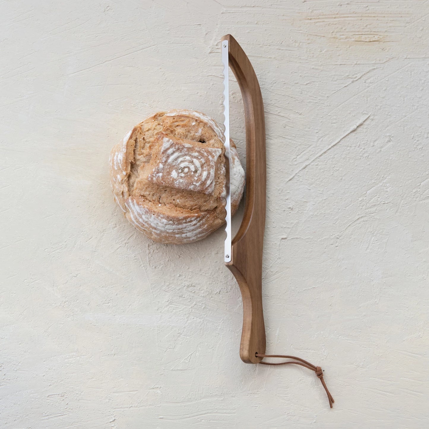 Wooden Handle Bread Bow Knife