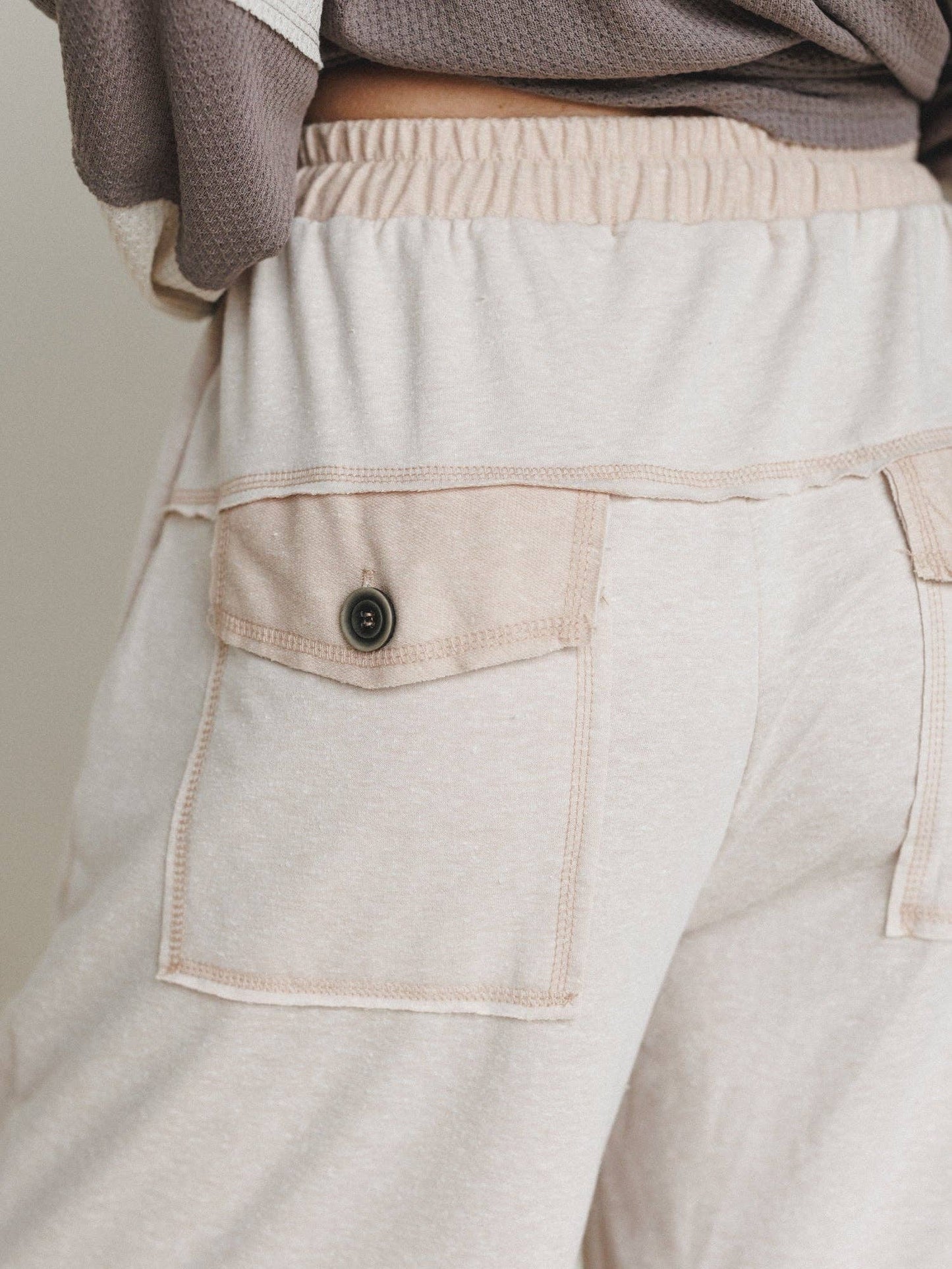 Jodi Wide Leg Pants - Beige: Beige / L