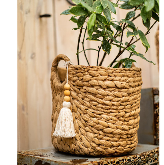 Bag with Tassel Cement Planter: Small - Mustard Seed Faith Co.
