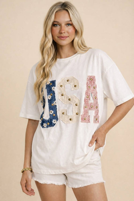 Patch Work USA Graphic Tee
