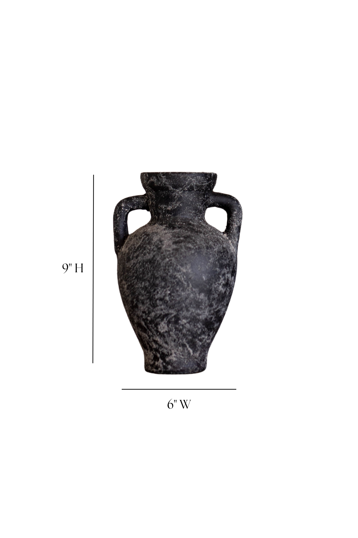 Lesbos Black Urn Vase