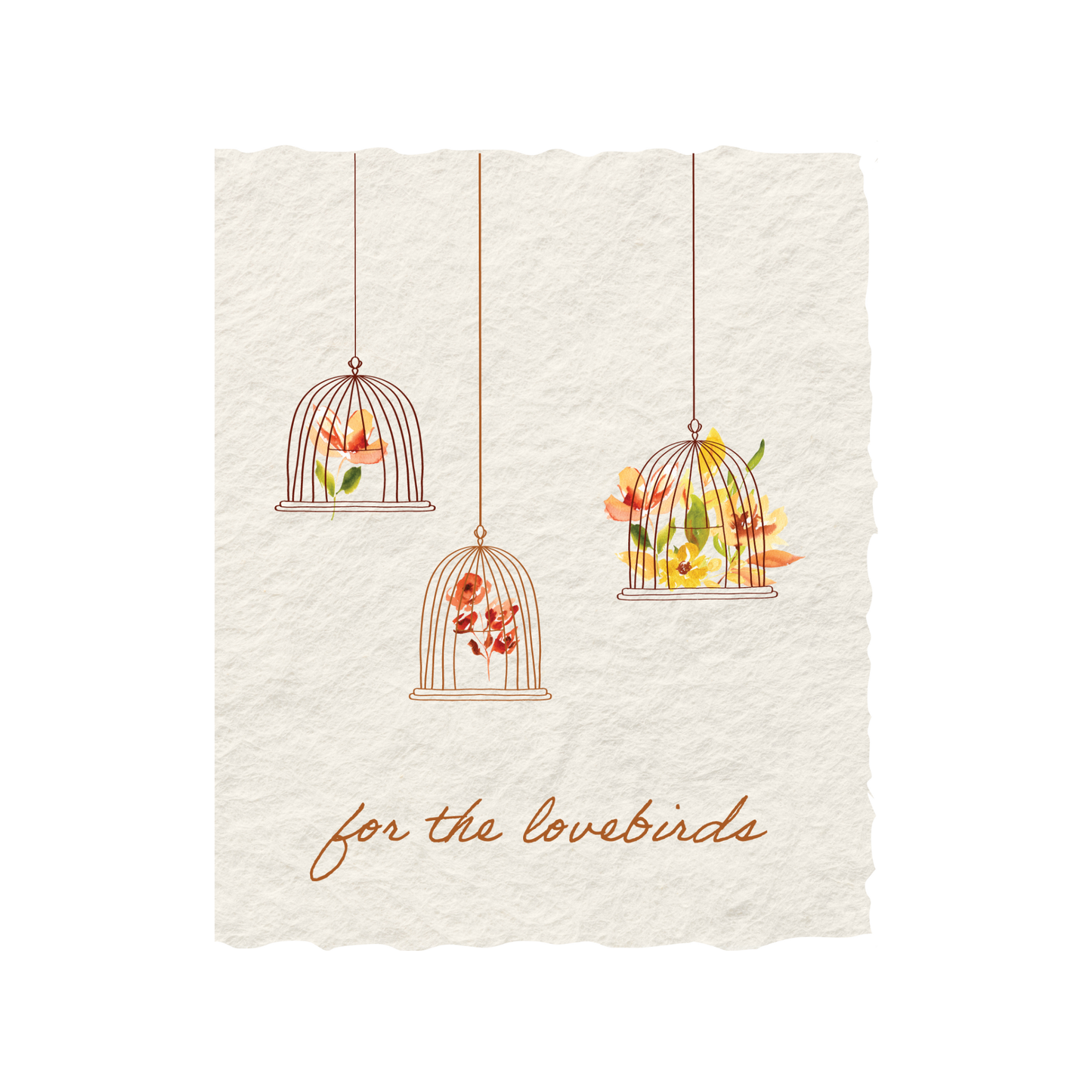 For the Lovebirds | Wedding Greeting Card