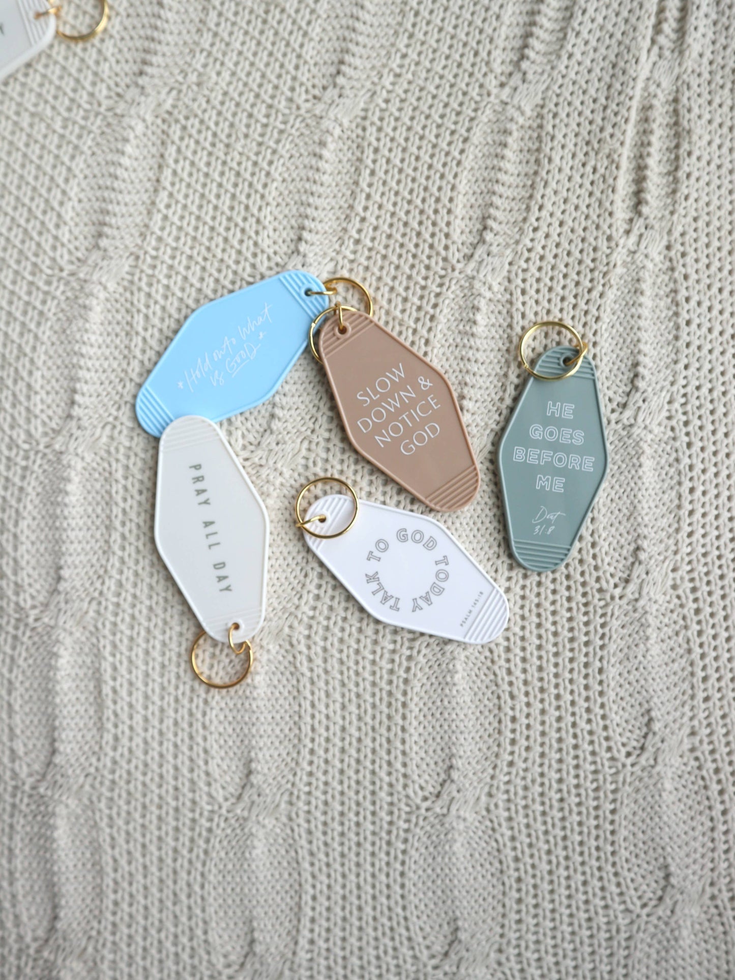 Pray All Day Hotel Keychain