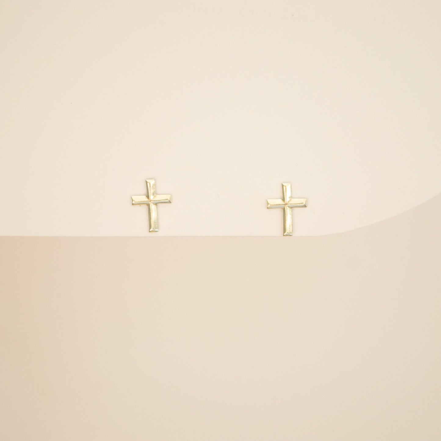 Cross Studs: .925 Sterling Silver