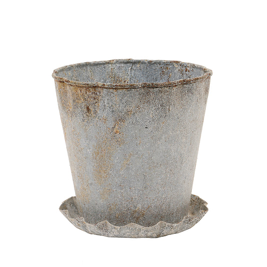 Distressed Metal Pot - Mustard Seed Faith Co.