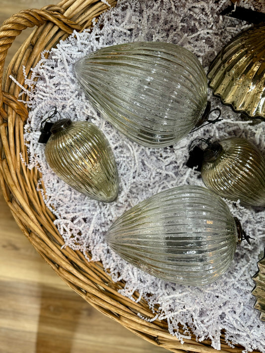 Frosty Teardrop Ornament