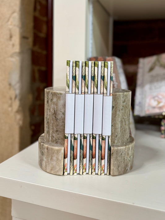 Marble Column Shaped Bookends S/2