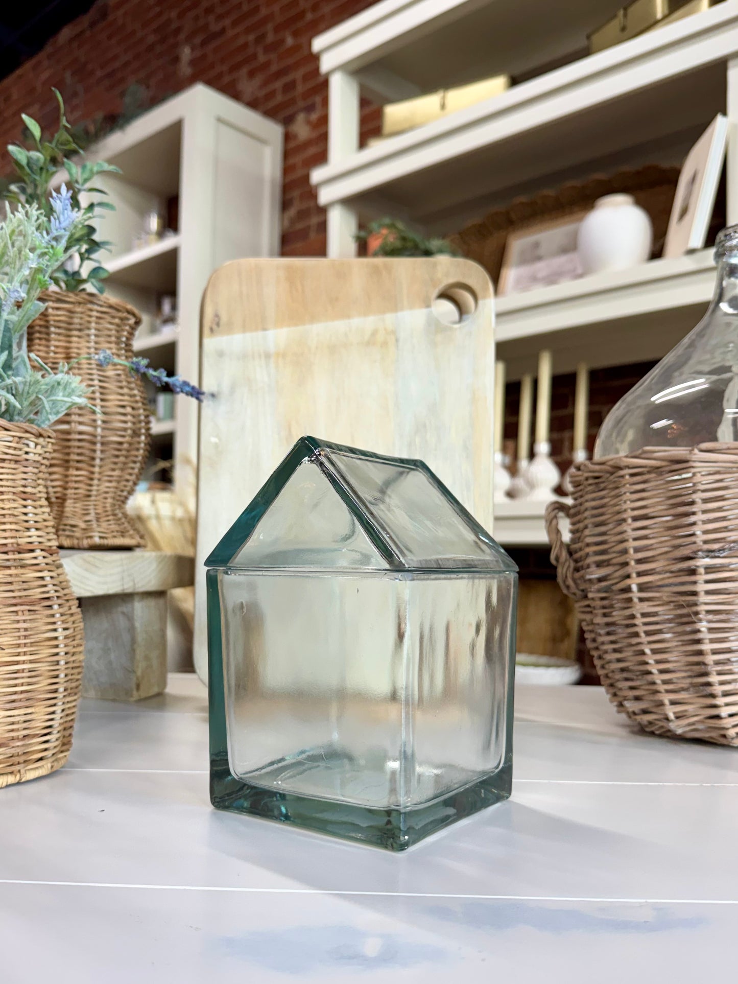 Glass House Jar