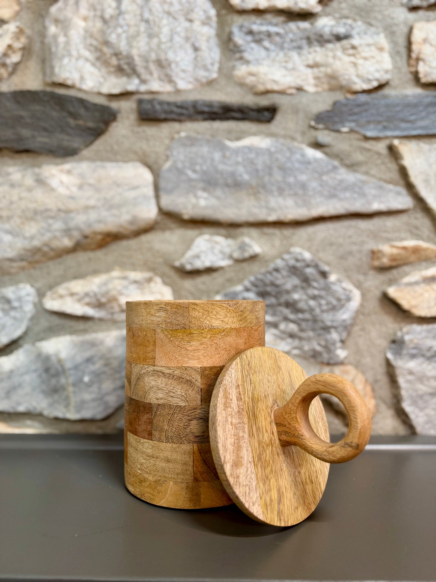 Mango Wood Canister
