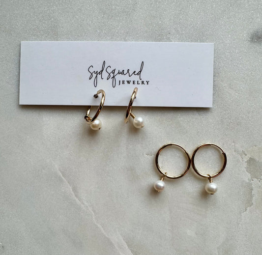 Eternal Pearl Hoop Earring