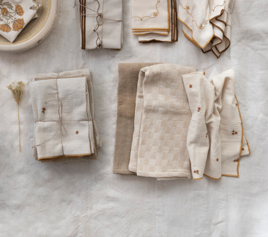 Waffle Weave Autumn Tea Towel Set