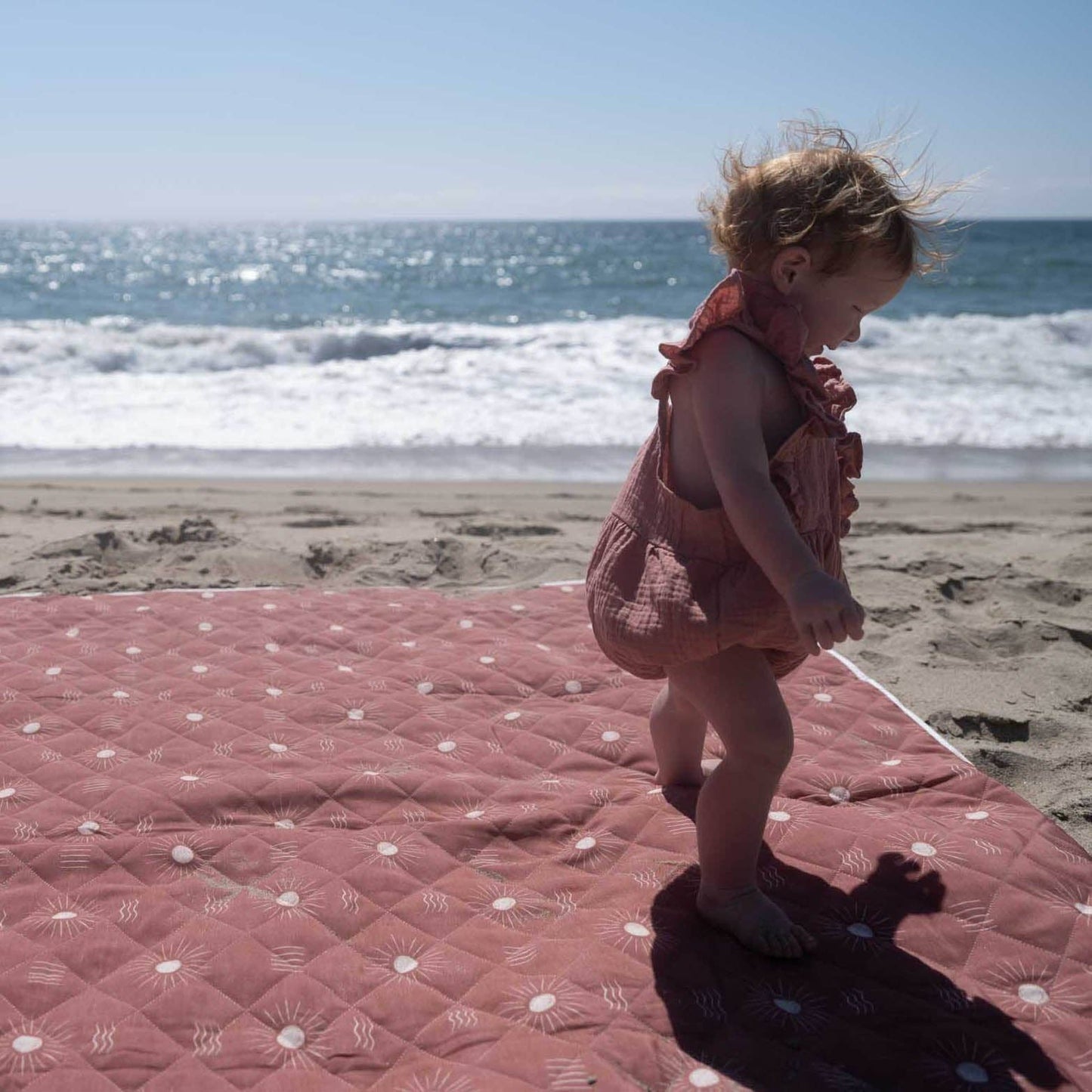 Sunset Rose Picnic Blanket