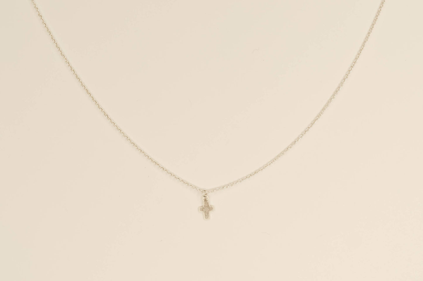 Dainty Cross Necklace: .925 Sterling Silver