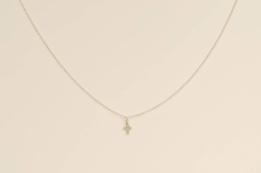 Dainty Cross Necklace: .925 Sterling Silver