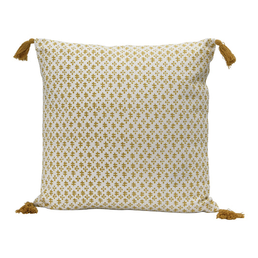 Golden Hues Tassel Pillow
