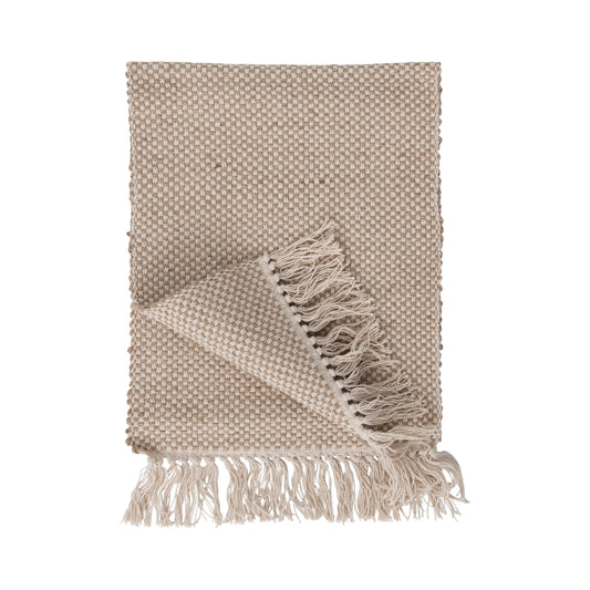 Woven Jute and Cotton Table Runner