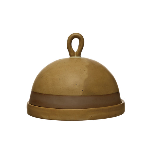 Stoneware Domed Butter Dish - Mustard Seed Faith Co.