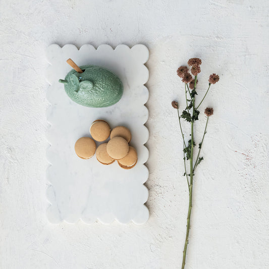 Scalloped Edge Marble Cheese Board