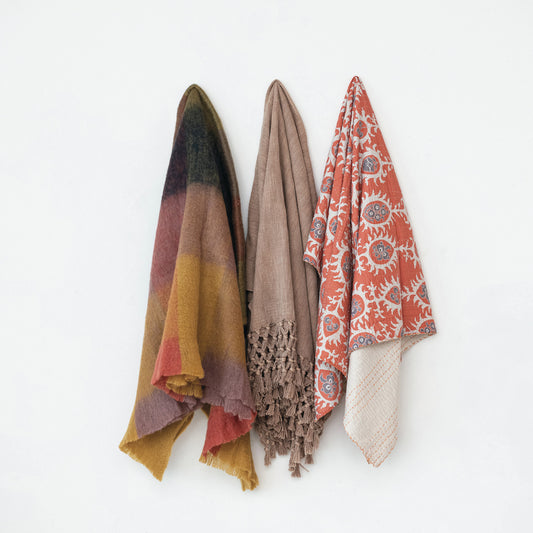 Cozy Slub Woven Cotton Throw