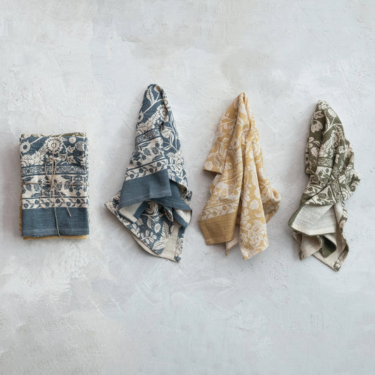 FloraBloom Cotton Tea Towel Trio