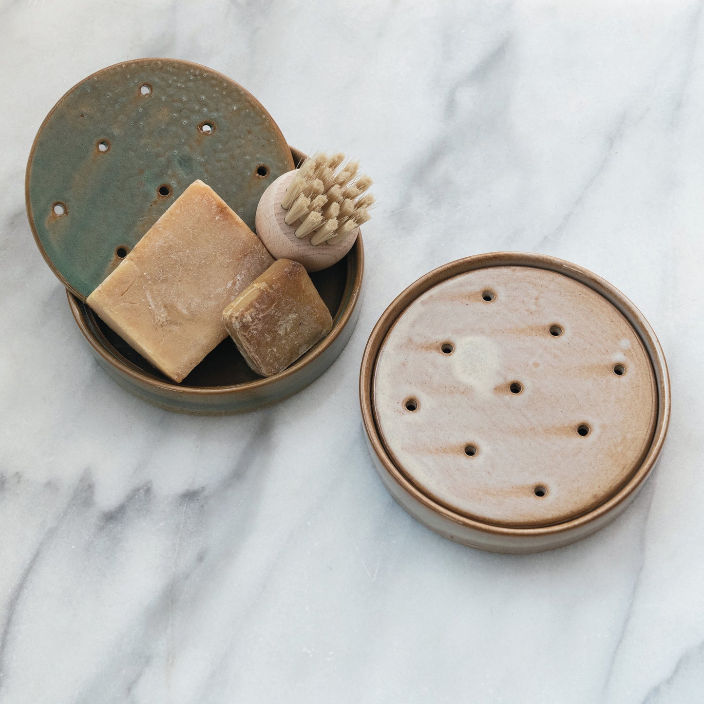 Stoneware Soap Dish w/ Removable Tray