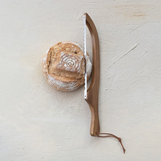Wooden Handle Bread Bow Knife