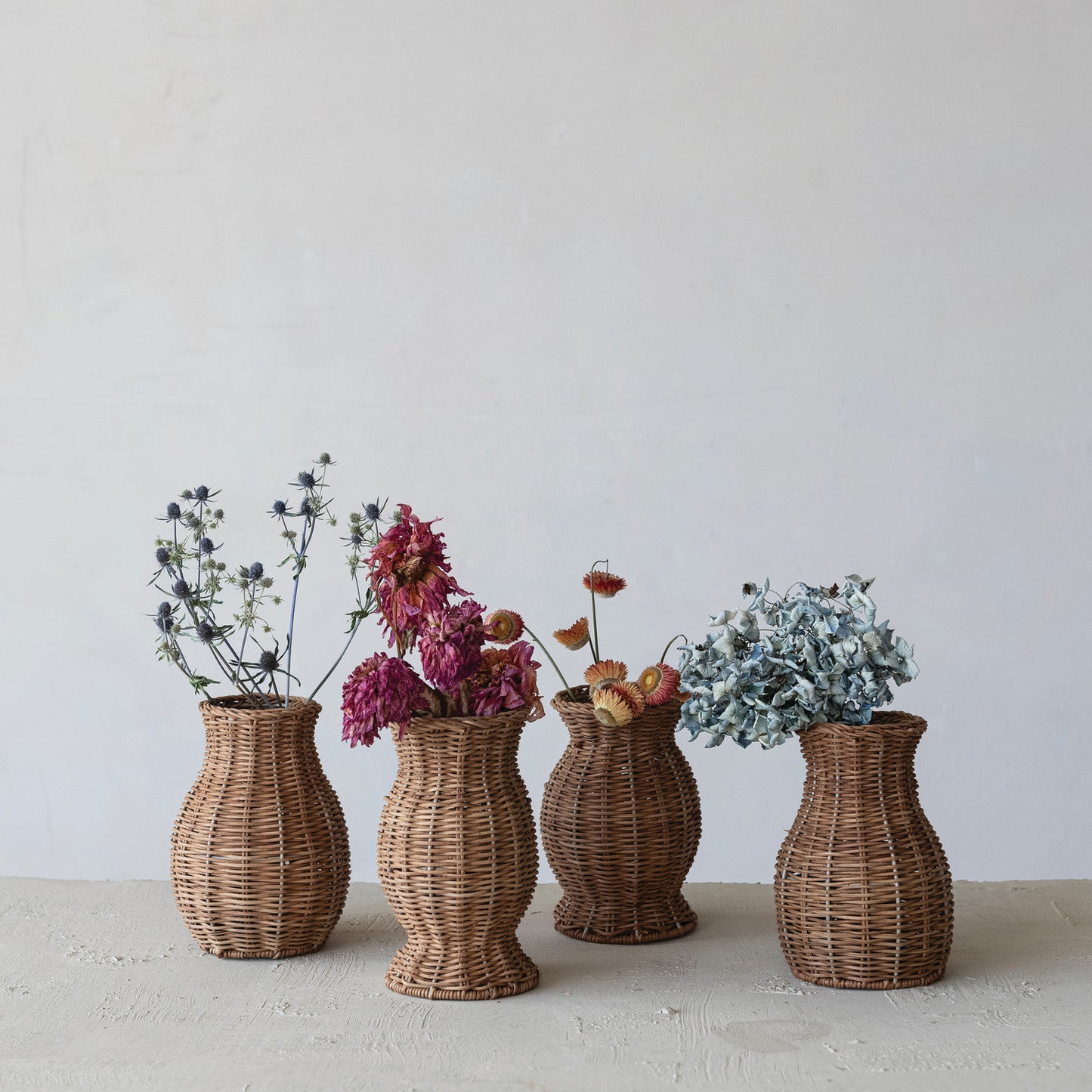Hand-Woven Rattan Vase