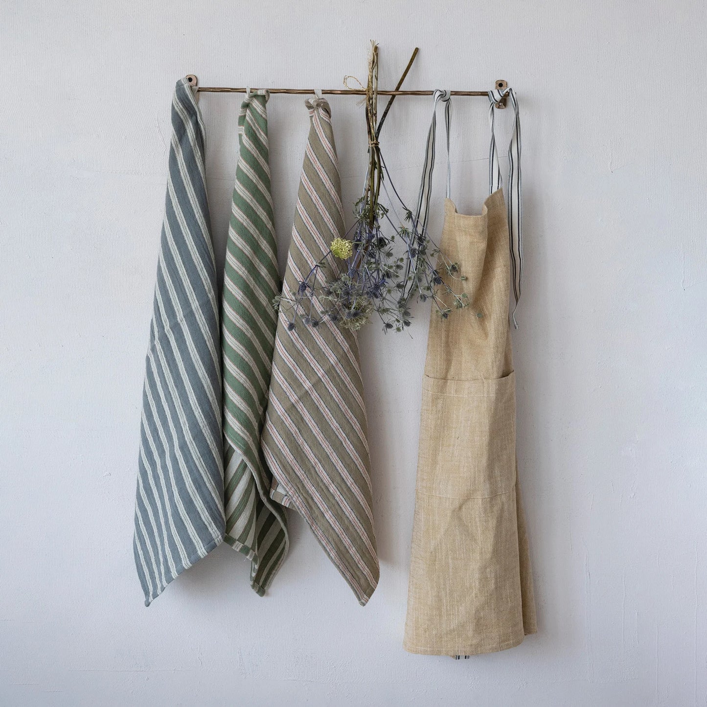 Woven Cotton Striped Tea Towel