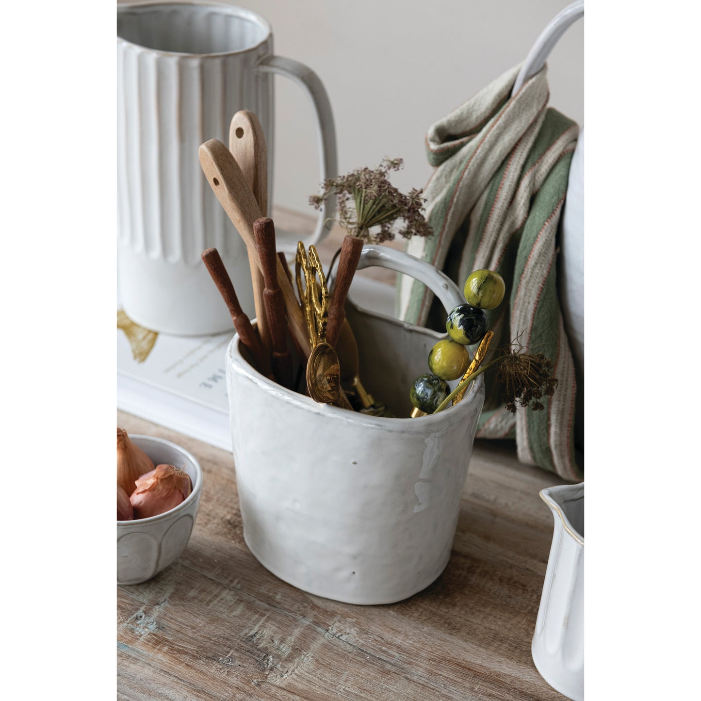 Handle Stoneware Crock