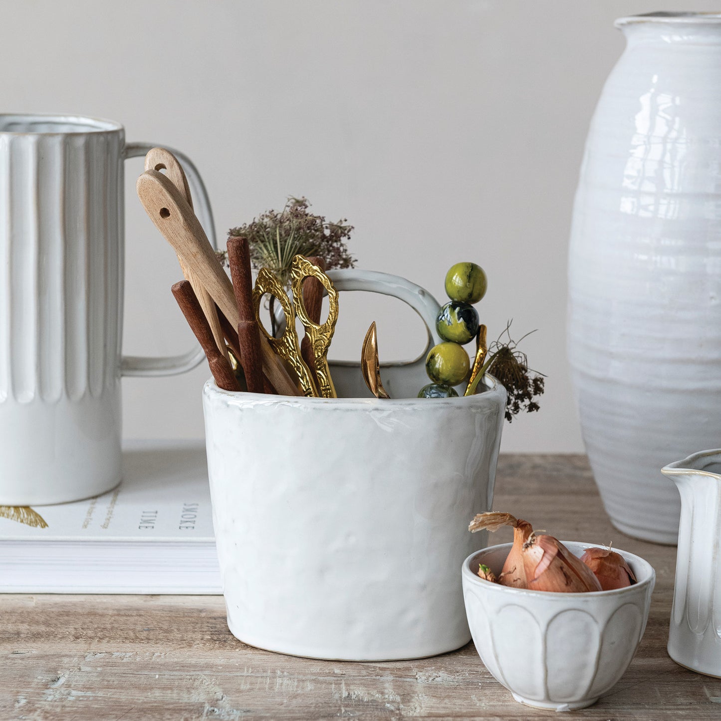 Handle Stoneware Crock