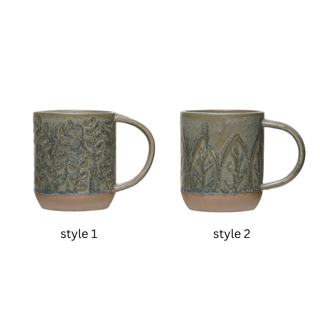 16 oz. Debossed Stoneware Mug