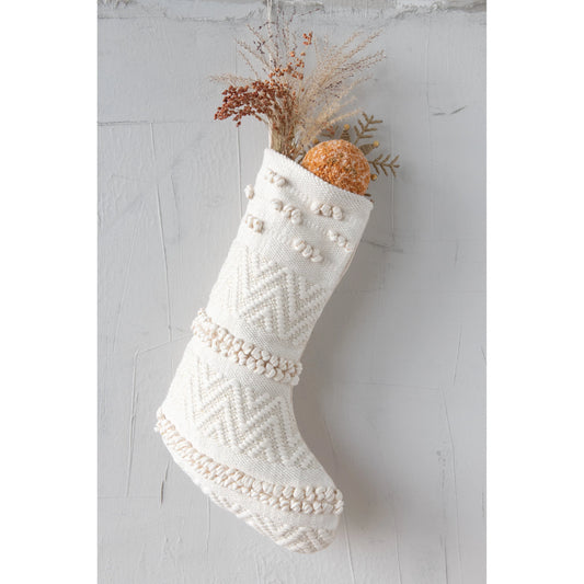 Boho Woven Stocking