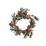 Snowy Berry Pinecone Wreath