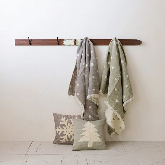 Cotton Kantha Stitch Tree Throw